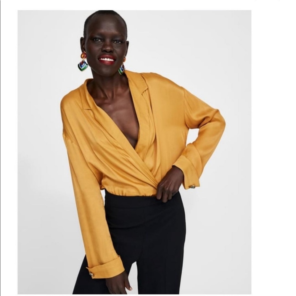 🌞🌞 Brand New Zara Golden Yellow Bodysuit🌞🌞
